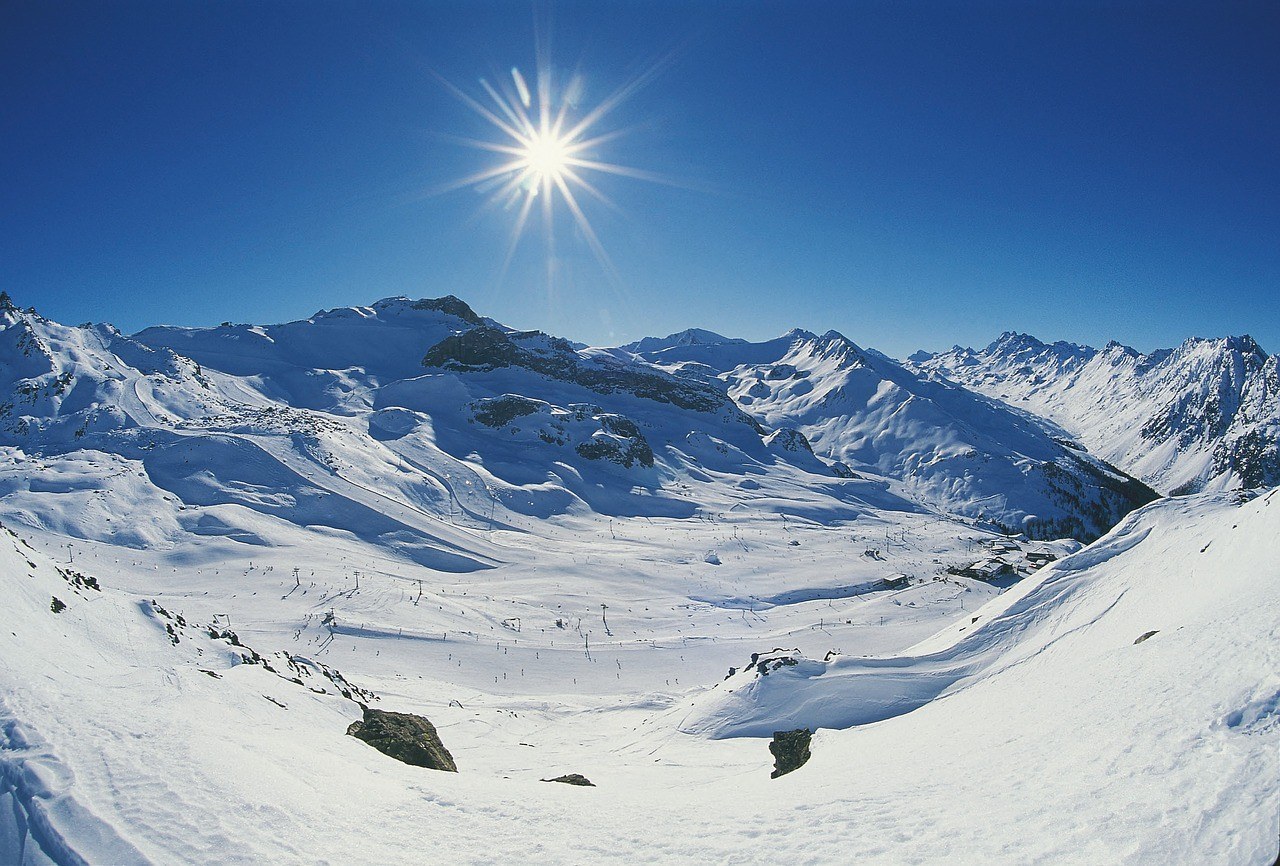 Winter sports Italy mountains with snow